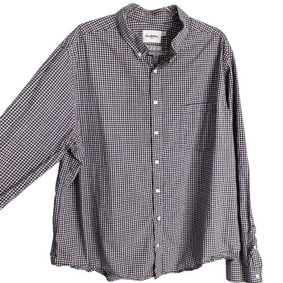 Goodfellow & Co Button Down Shirt Standard Check XXL - Picture 3 of 9